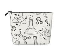 Beauty case con cani da donna, organizer da viaggio portatile, borsa da toilette con chiusura a zip, Stampa chimica, Taglia unica