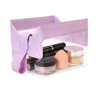 Beauty case con chiusura magnetica, custodia da viaggio trasparente per trucco e organizzatore - astuccio cosmetico | per donna uomo viaggiatori frequenti viaggi di lavoro, porpora, Consulte la