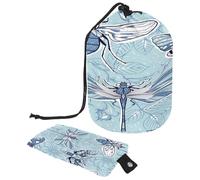 Beauty case con coulisse, a forma di barile, a forma di insetto, borsa per cosmetici, organizer da viaggio + piccola borsa, Multi, 9.9x6.9in/25.2x17.6cm;6x3.5in/15.2x8.8cm, Beauty case