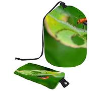 Beauty case con coulisse, a forma di barile, a forma di insetto, organizer da viaggio + piccola borsa, Multi, 9.9x6.9in/25.2x17.6cm;6x3.5in/15.2x8.8cm, Beauty case