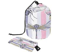 Beauty case con coulisse, a forma di barile, a forma di insetto, trousse da viaggio per trucchi + piccola borsa, Multi, 9.9x6.9in/25.2x17.6cm;6x3.5in/15.2x8.8cm, Beauty case