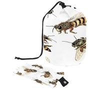 Beauty case con coulisse, a forma di bombo, a forma di barile, borsa per cosmetici, organizer da viaggio per trucchi + piccola borsa, Multi, 9.9x6.9in/25.2x17.6cm;6x3.5in/15.2x8.8cm, Beauty case