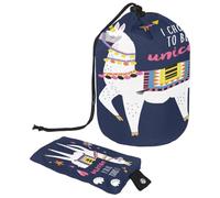 Beauty case con coulisse, con scritta "I Choose to be a unicorn", a forma di cuore, stella, freccia, nuvola, beauty case, organizer da viaggio + piccola borsa, Multi,