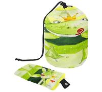 Beauty case con coulisse, Principe ranocchio con corona a forma di cuore a forma di barile, beauty case, organizer da viaggio + piccola borsa, Multi, 9.9x6.9in/25.2x17.6cm;6x3.5in/15.2x8.8cm, Beauty