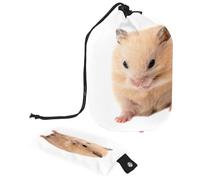 Beauty case con coulisse, una graziosa borsa a forma di criceto a forma di barile, beauty case da viaggio + piccola borsa, Multi, 9.9x6.9in/25.2x17.6cm;6x3.5in/15.2x8.8cm, Beauty case