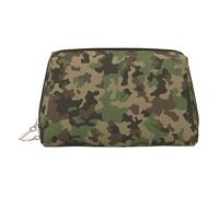 Beauty case con divisore da viaggio per cosmetici, colore: verde mimetico, Oro, One Size