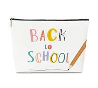 Beauty case con scritta "Welcome Back to School", regalo per il primo giorno di scuola e per l'apprezzamento degli insegnanti, idea regalo per insegnante, figlia, studentessa, settimana, laurea,
