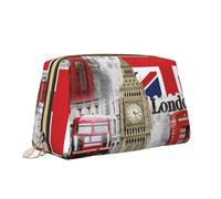 Beauty case con stampa Big Ben di Londra, portatile, versatile, borsa per cosmetici di grande capacità, per donne, bianco, Taglia unica, Beauty case