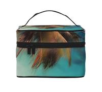 Beauty case con stampa delle isole dei Caraibi. Borsa per cosmetici da donna, grande, organizer da viaggio
