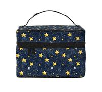 Beauty case con stampa di stelle nel cielo notturno, graziose borse per cosmetici da donna, grande borsa organizer da viaggio per il trucco