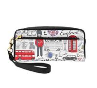 Beauty case con stampa "I Love London", elegante, per ragazze e studenti, impermeabile, per articoli da toeletta