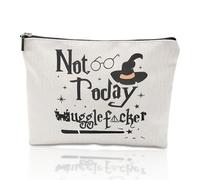 Beauty case con stampa mistica, borsa per trucchi in lino con fodera, per tutti i giorni e viaggi, per donne e ragazze di tutte le età, 25 x 17 cm