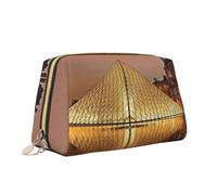 Beauty case con stampa Museo del Louvre a Parigi, borsa da toilette versatile e portatile, borsa cosmetica di grande capacità per le donne, bianco, Taglia unica, Beauty case