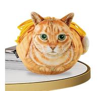 Beauty case da donna a forma di gatto, divertente borsa da toilette con coulisse, design divertente con gattino, morbida e portatile, organizer da viaggio per bagno, vacanze, lavoro, Gatto Tigrato,