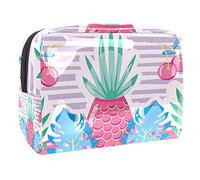 Beauty case da donna, adorabile e capiente, impermeabile, borsa da viaggio con ananas, agrumi, succosa nutrizione, trousse per articoli da toeletta per accessori come regalo, Multicolore 03,