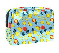 Beauty case da donna, adorabile e capiente, impermeabile, borsa da viaggio con ananas, agrumi, succosa nutrizione, trousse per articoli da toeletta per accessori come regalo, Multicolore 09,
