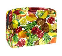 Beauty case da donna, adorabile e capiente, impermeabile, borsa da viaggio con ananas, agrumi, succosa nutrizione, trousse per articoli da toeletta per accessori come regalo, Multicolore 05,