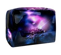 Beauty case da donna, adorabile e capiente, impermeabile, da viaggio, con galassia, cosmo, cielo stellato, pianeta, borsa da toilette organizer per accessori come regalo, Multicolore 06,