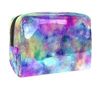 Beauty case da donna, adorabile e capiente, impermeabile, da viaggio, con galassia, cosmo, cielo stellato, pianeta, borsa da toilette organizer per accessori come regalo, Multicolore 03,