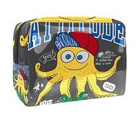 Beauty case da donna, adorabile e capiente, impermeabile, da viaggio, con grazioso motivo dragone, accessorio organizer per accessori come regalo, Multicolore 03, 18.5x7.5x13cm/7.3x3x5.1in, Beauty