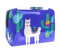 Beauty case da donna, adorabile e capiente, impermeabile, da viaggio, con unicorno, stelle, nuvole, accessori da toeletta, organizer per accessori come regalo, Multicolore 02,