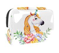 Beauty case da donna, adorabile e capiente, impermeabile, da viaggio, con unicorno, stelle, nuvole, accessori da toeletta, organizer per accessori come regalo, Multicolore 06,