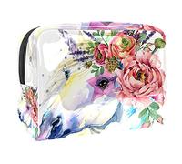 Beauty case da donna, adorabile e capiente, impermeabile, da viaggio, con unicorno, stelle, nuvole, accessori da toeletta, organizer per accessori come regalo, Multicolore 07,