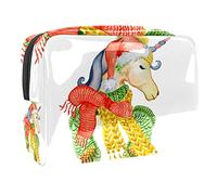 Beauty case da donna, adorabile e capiente, impermeabile, da viaggio, con unicorno, stelle, nuvole, accessori da toeletta, organizer per accessori come regalo, Multicolore 10.,