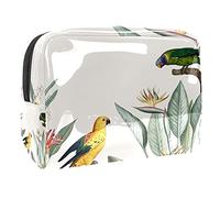 Beauty case da donna, adorabile e capiente, impermeabile, da viaggio, verde selvaggio, con gocce di rugiada, accessori organizer come regalo, Multicolore 10., 18.5x7.5x13cm/7.3x3x5.1in, Beauty Case