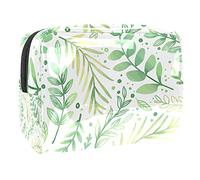 Beauty case da donna, adorabile e capiente, impermeabile, da viaggio, verde selvaggio, con gocce di rugiada, accessori organizer come regalo, Multicolore 04, 18.5x7.5x13cm/7.3x3x5.1in, Beauty Case