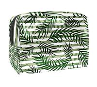 Beauty case da donna, adorabile e capiente, impermeabile, da viaggio, verde selvaggio, con gocce di rugiada, accessori organizer come regalo, Multicolore 06, 18.5x7.5x13cm/7.3x3x5.1in, Beauty Case