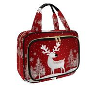 Beauty case da donna, borsa da toilette da viaggio, con divertente gatto che cavalca una balena, organizer per cosmetici e articoli da toeletta per accessori essenziali da viaggio, Multicolore 5., M