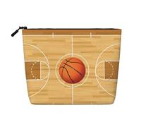 Beauty case da donna con cuore innamorato di San Valentino, organizer da viaggio portatile, borsa da toilette con chiusura a zip, Tavola da basket, Taglia unica