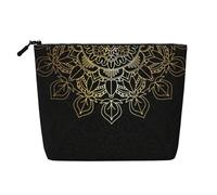 Beauty case da donna con cuore innamorato di San Valentino, organizer da viaggio portatile, borsa da toilette con chiusura a zip, Stile floreale cerchio antico turbinii, Taglia unica