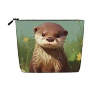 Beauty case da donna con decorazione floreale a forma di cuore, organizer da viaggio portatile, borsa da toilette con chiusura a zip, Graziosa londra., Taglia unica