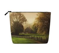 Beauty case da donna, con fiori di ciliegio, portatile, da viaggio, organizer quotidiano con cerniera, Agriturismo di campagna, Taglia unica