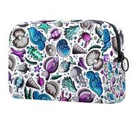 Beauty case da donna con gatto innamorato di notte con luna, astuccio da viaggio con cerniera, organizer portatile per articoli da toeletta per ragazze adolescenti, Multicolore 03,