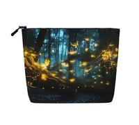 Beauty case da donna, con limoni tropicali, borsa portatile da viaggio, organizer quotidiano con cerniera, Lucciole, Taglia unica