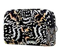 Beauty case da donna, con motivo a ali di farfalla, per articoli da toeletta da viaggio, grande, pratica borsa organizer con cerniera, Multi, 18.5x7.5x13cm/7.3x3x5.1in, Beauty case