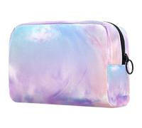 Beauty case da donna, con motivo natura, tramonto e cielo all'alba, borsa da viaggio per articoli da toeletta grande, pratica borsa organizer con cerniera, Multi, 18.5x7.5x13cm/7.3x3x5.1in, Beauty