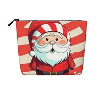 Beauty case da donna, con mucche bianche e nere, portatile, da viaggio, organizer quotidiano con cerniera, Uomo di Natale carino, Taglia unica