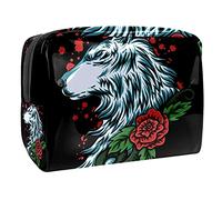 Beauty case da donna con scritta "Her Side and His Side", colore bianco, rosa e rosa, organizer da viaggio portatile per articoli da toeletta, Multicolore 07, 18.5x7.5x13cm/7.3x3x5.1in, Beauty Case
