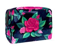 Beauty case da donna con scritta "Her Side and His Side", colore bianco, rosa e rosa, organizer da viaggio portatile per articoli da toeletta, Multicolore 09, 18.5x7.5x13cm/7.3x3x5.1in, Beauty Case