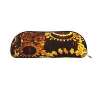 Beauty case da donna, con stampa di corona di spine, borsa per trucchi da viaggio, astuccio per articoli da toeletta e matite, Gears Orologio Bronzo Century1, One Size