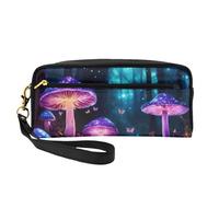 Beauty case da donna con stampa di funghi magici, impermeabile, per scuola, ufficio, viaggi, articoli da toeletta