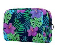 Beauty case da donna e ragazza con fatine che volano intorno al fiore spazioso beauty case borsetta con cerniera, Multicolore 10., 18.5x7.5x13cm/7.3x3x5.1in, Beauty Case