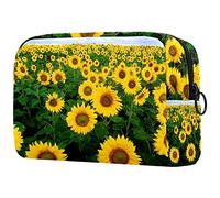 Beauty case da donna e ragazza con girasole Helianthus Blossom Flowers, capiente borsa per cosmetici, borsetta con cerniera, Multicolore 09, 18.5x7.5x13cm/7.3x3x5.1in, Beauty Case