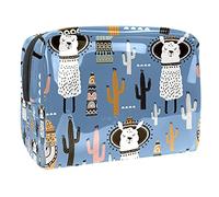 Beauty case da donna e ragazza, con scritta "A Little Gift Just for You" in stile cartone animato Alpaca-01, borsa per cosmetici, borsetta con cerniera, Multicolore 07, 18.5x7.5x13cm/7.3x3x5.1in,