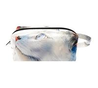 Beauty case da donna in pelle con disegno di un bellissimo gatto acquerello, con manico, impermeabile, da appendere, borsa da viaggio, piccolo astuccio per matite per bambini, Multicolore 09,