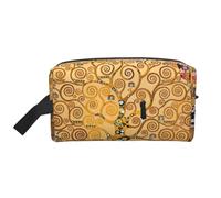 Beauty case da uomo con stampa albero della vita, borsa cosmetica spaziosa borsa da viaggio da donna, bianco, Taglia unica